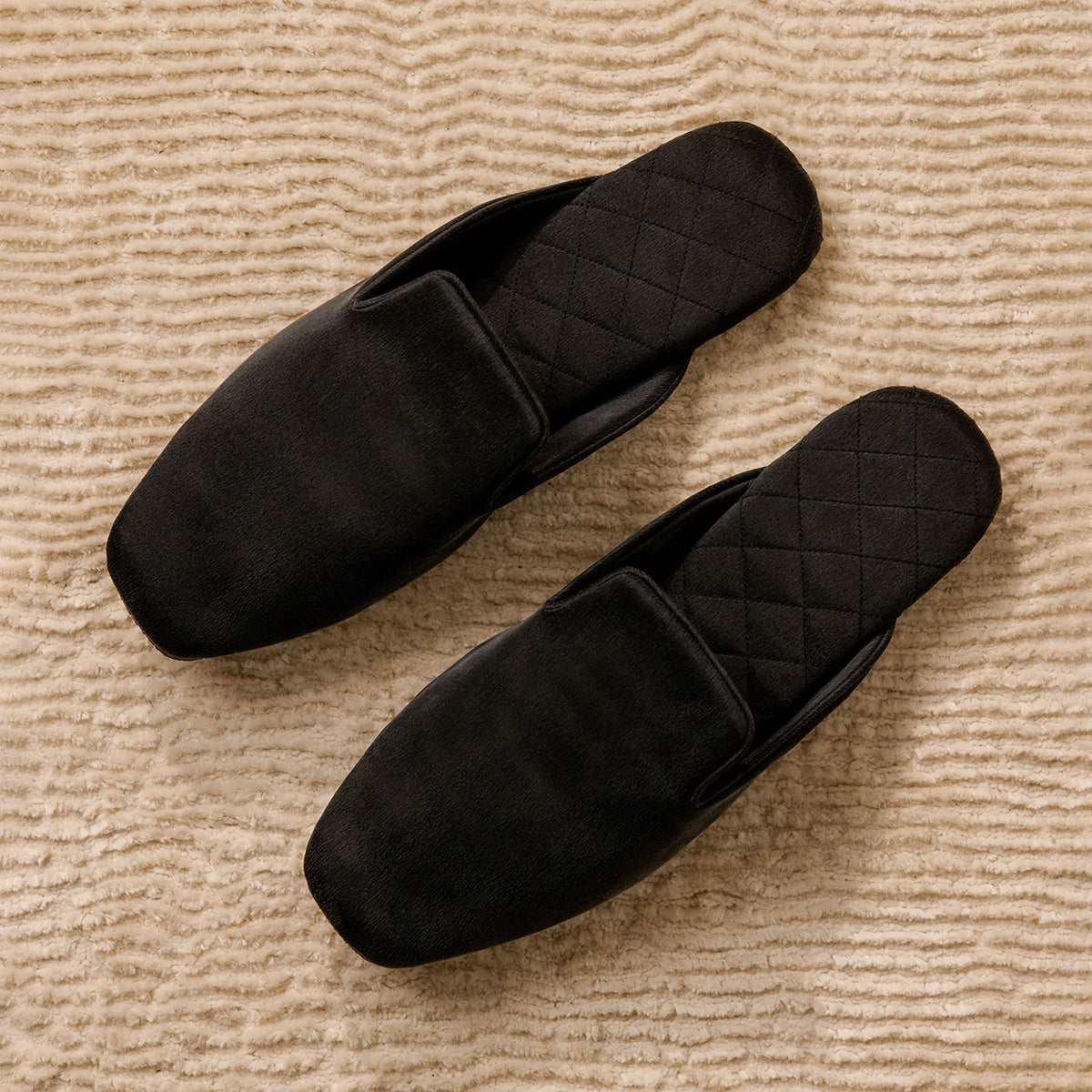 Lunya Footwear The Silk Slipper - #Immersed Black
