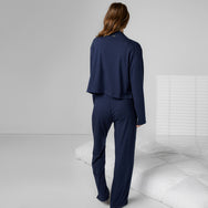 Women's Long Sleeve Pant Set - #Deep Blue