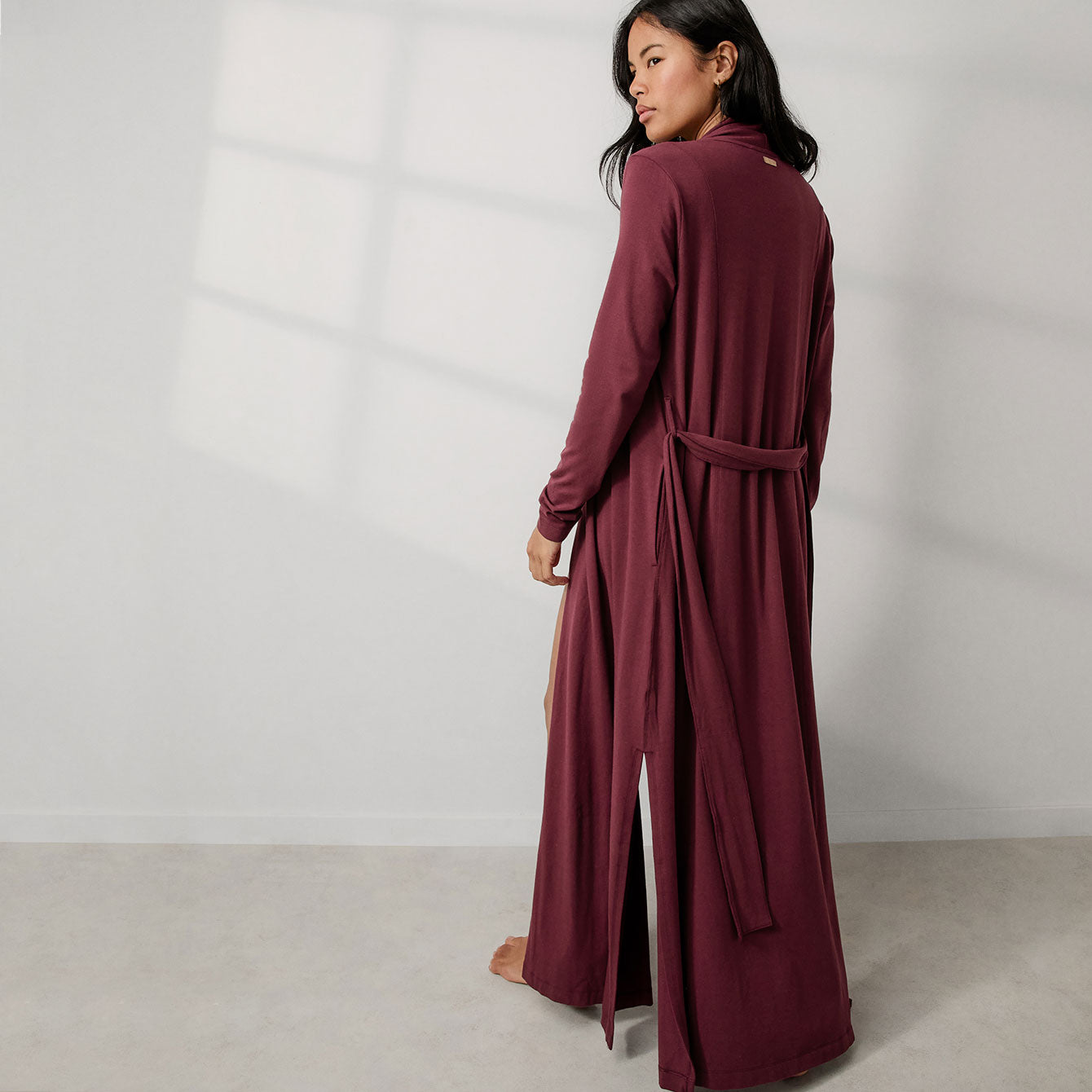 Lunya PajamasSlumberknit™ Maxi Robe - #Calliope Wine