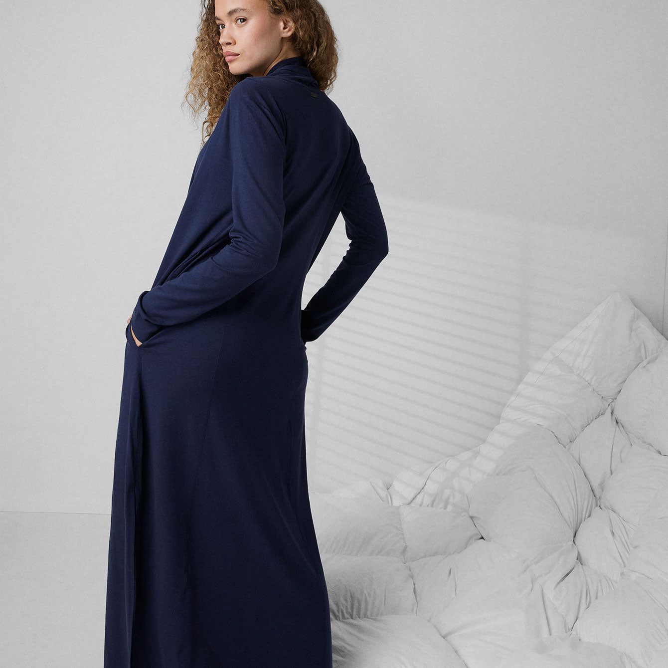 Slumberknit Maxi Robe - #Deep Blue