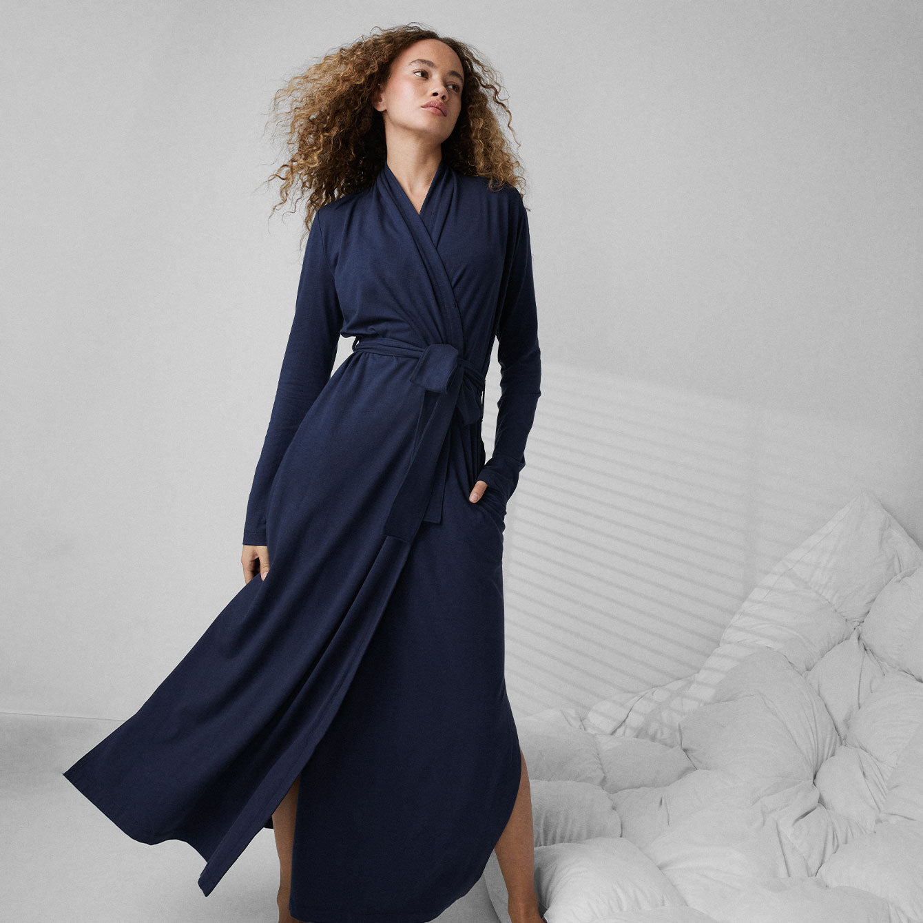 Slumberknit Maxi Robe - #Deep Blue