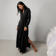 Lunya Pajamas Slumberknit™ Maxi Robe - #Immersed Black