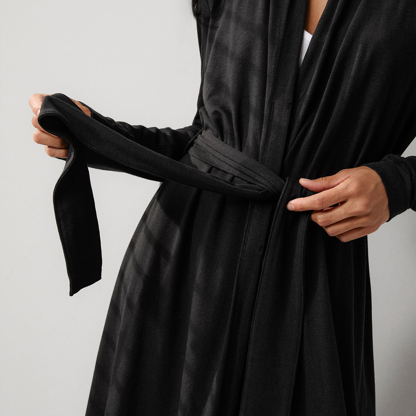 Lunya Pajamas Slumberknit™ Maxi Robe - #Immersed Black