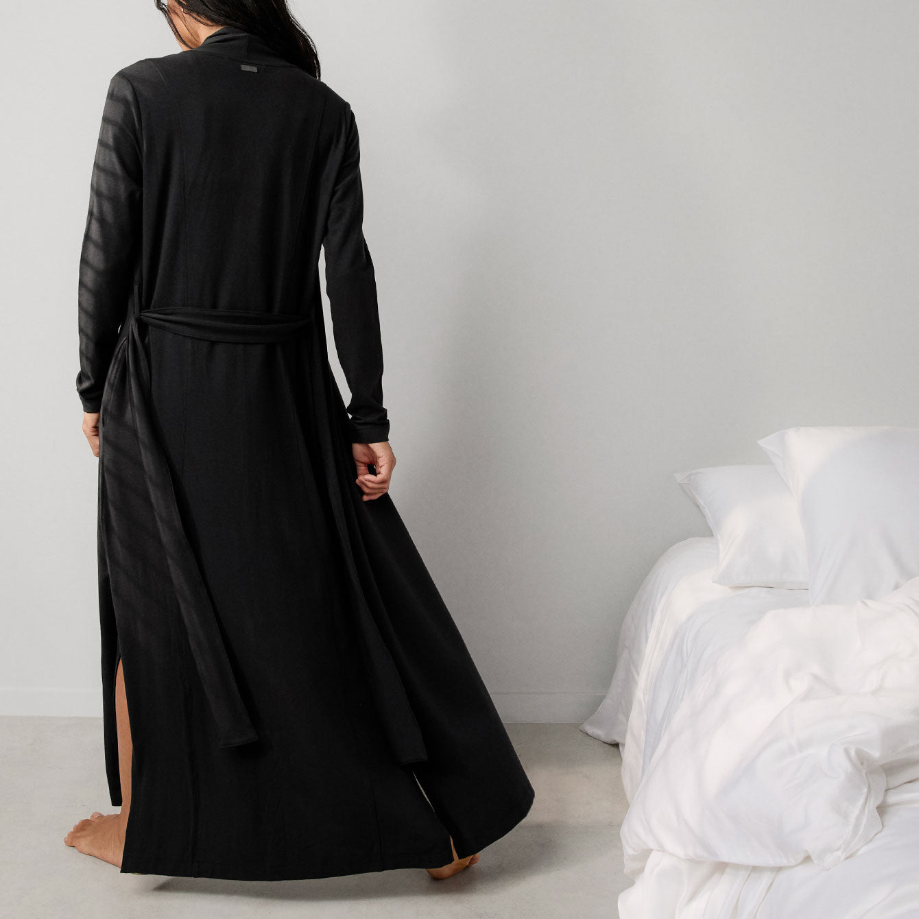 Lunya Pajamas Slumberknit™ Maxi Robe - #Immersed Black