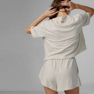 Women's Slumberknit Short Sleeve Short Set - #Emollient Oat