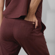 Slumberknit Tapered Pant Set - #Fresco Burgundy-Fresco Burgundy