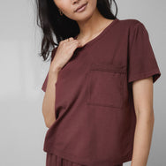 Slumberknit Tapered Pant Set - #Fresco Burgundy-Fresco Burgundy