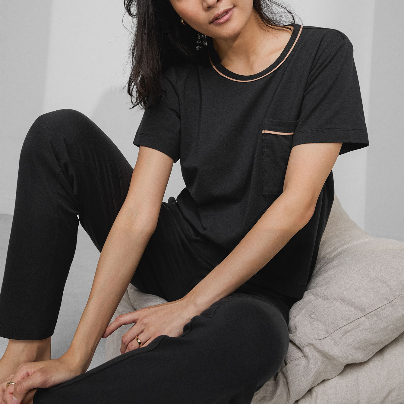 Slumberknit Tapered Pant Set - #Immersed Black-Hushed Tan