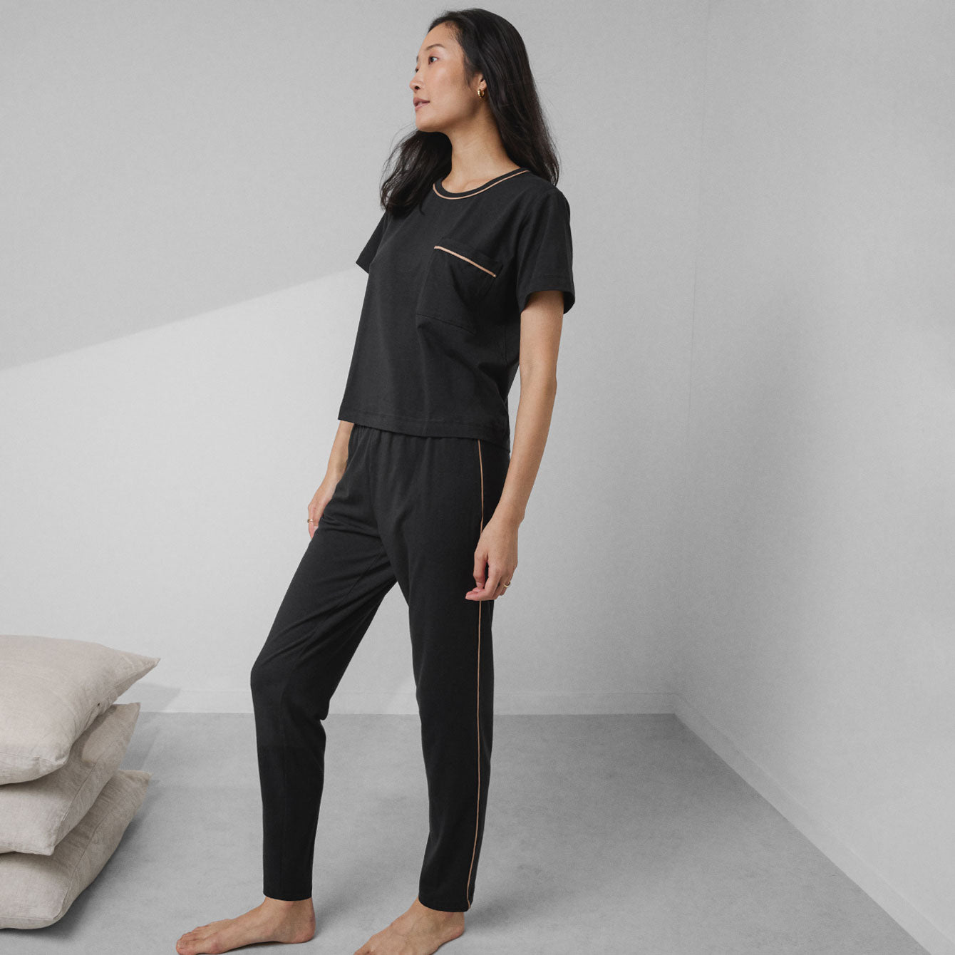 Slumberknit Tapered Pant Set - #Immersed Black-Hushed Tan
