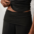 Lunya Loungewear Soft Modal Rib Fold Over Pant - #Immersed Black
