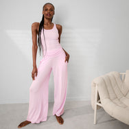 Lunya Loungewear Soft Modal Rib Fold Over Pant - #Melody Pink