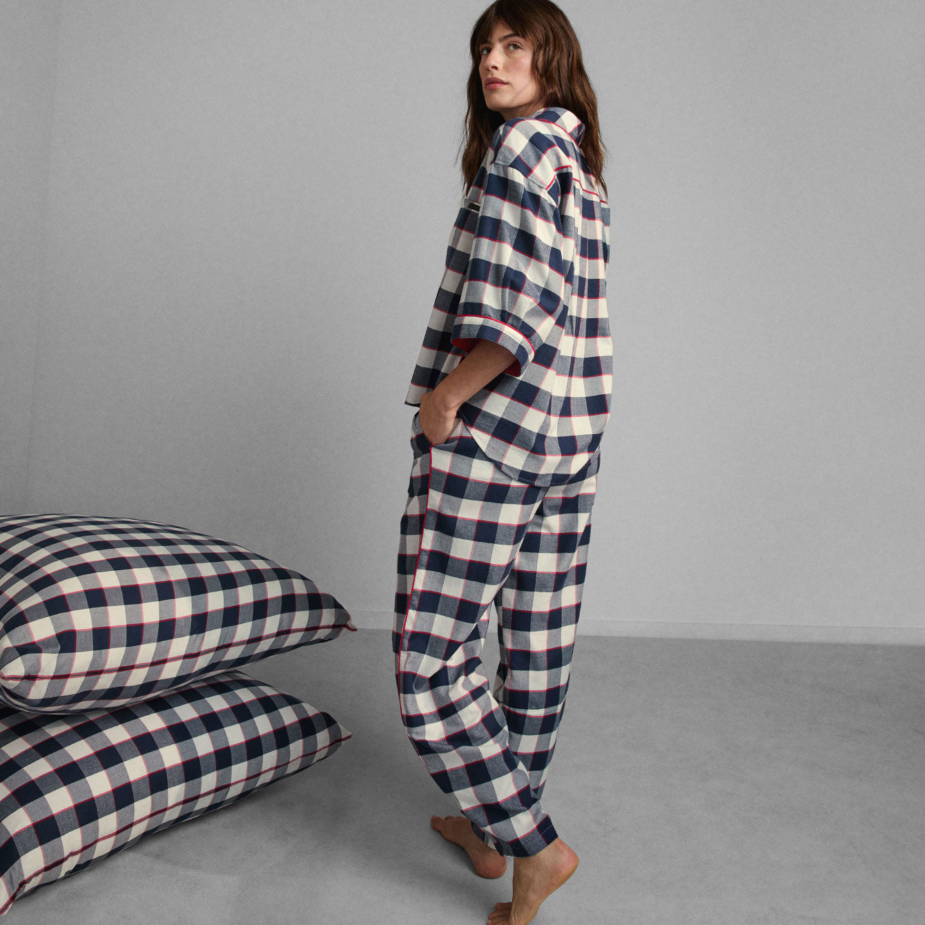 Lunya Pajamas The Cabin Crasher Kit - #Alpine Plaid