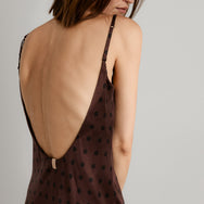 Lunya Pajamas Washable Silk Bias Slip Dress - #Chocolate Ellipsis