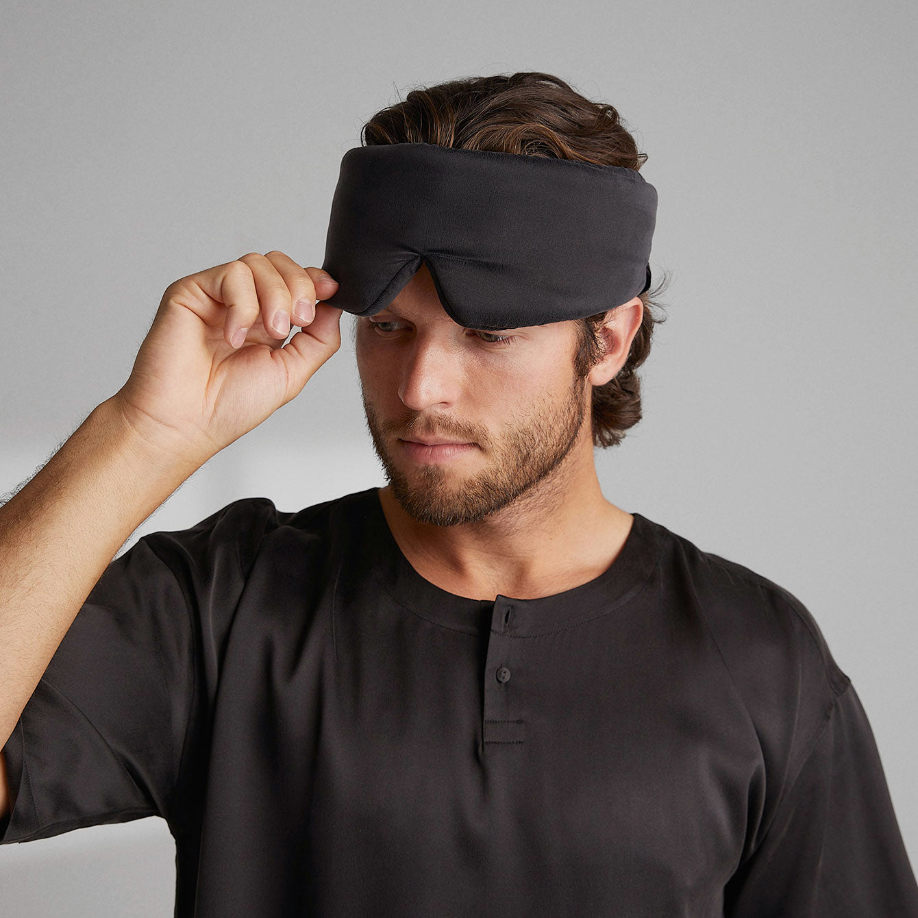 Washable Silk Sleep Mask With Box - #Immersed Black