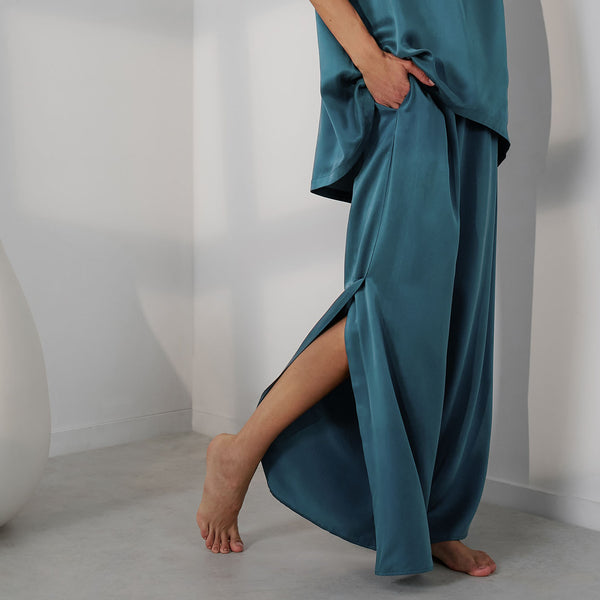 Washable Silk Tee Pant Set