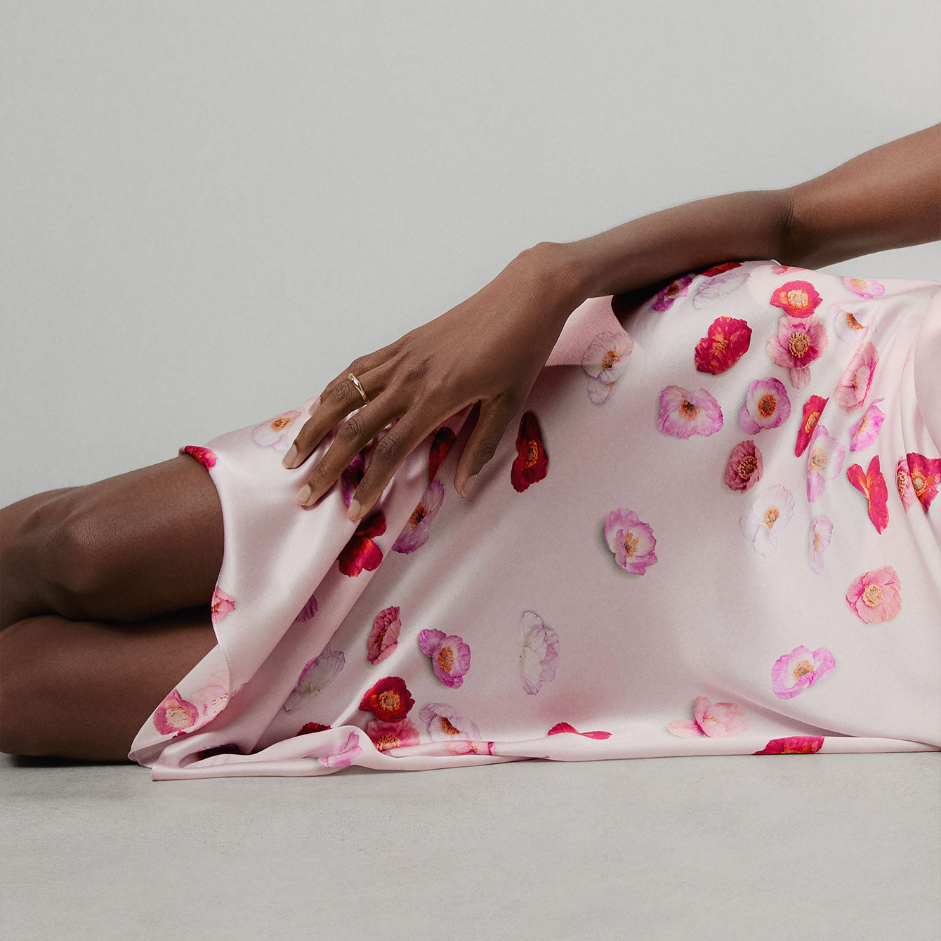 Lunya Pajamas Washable Silk Bias Slip Dress - #California Poppy