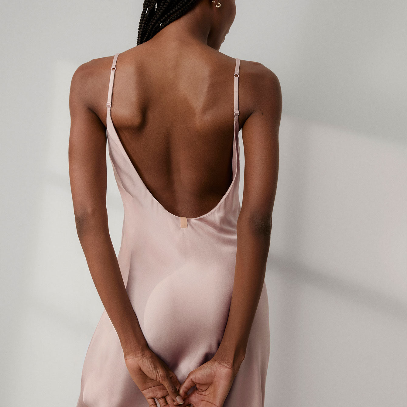 Waschbares Seiden-Schrägkleid