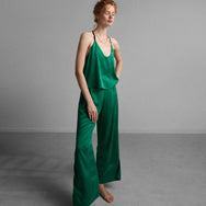 Lunya Pajamas Washable Silk Cami Pant Set - #Estuarine Green