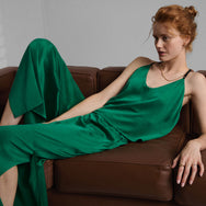 Lunya Pajamas Washable Silk Cami Pant Set - #Estuarine Green