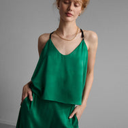 Lunya Pajamas Washable Silk Cami Pant Set - #Estuarine Green