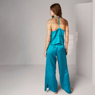 Women's Washable Silk Cami Pant Set - #Slope Teal