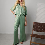 Lunya Pajamas Washable Silk High Rise Pant Set - #Whist Jade