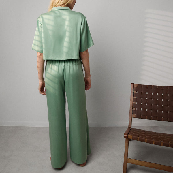 Washable Silk High Rise Pant Set