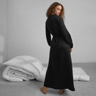 Lunya Washable Silk Long Robe - #Immersed Black