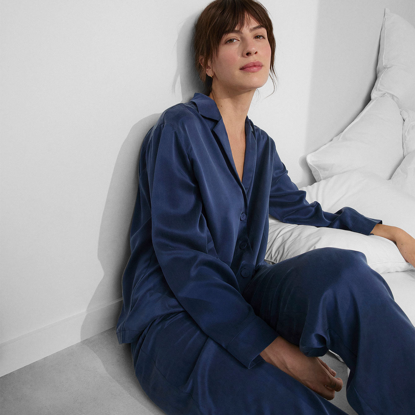 Ensemble pantalon à manches longues en soie lavable Lunya