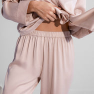 Washable Silk Long Sleeve Pant Set - #Delicate Pink