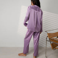Lunya Pajamas Washable Silk Long Sleeve Pant Set - #Dormant Orchid