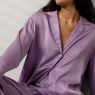 Lunya Pajamas Washable Silk Long Sleeve Pant Set - #Dormant Orchid