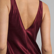 Lunya Sleepwear Washable Silk Maxi Bias Dress - #Calliope Wine