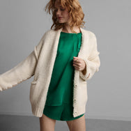 Lunya Pajamas Washable Silk Piped Tee Short Set - #Estuarine Green