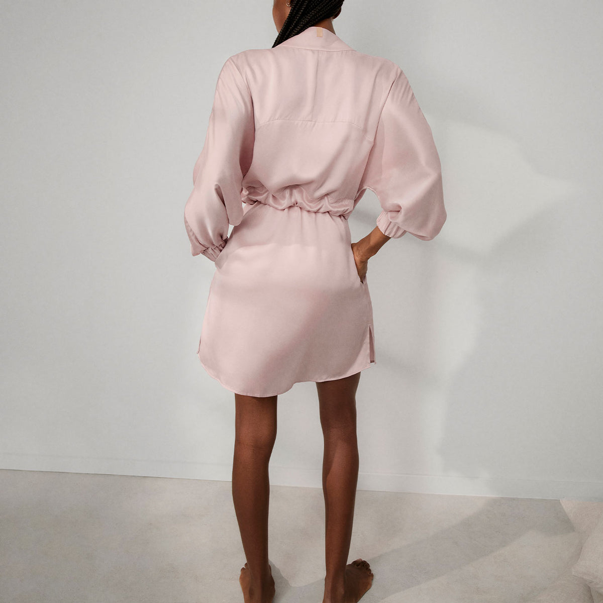 Lunya Pajamas - WASHABLE SILK ROBE #DELICATE PINK