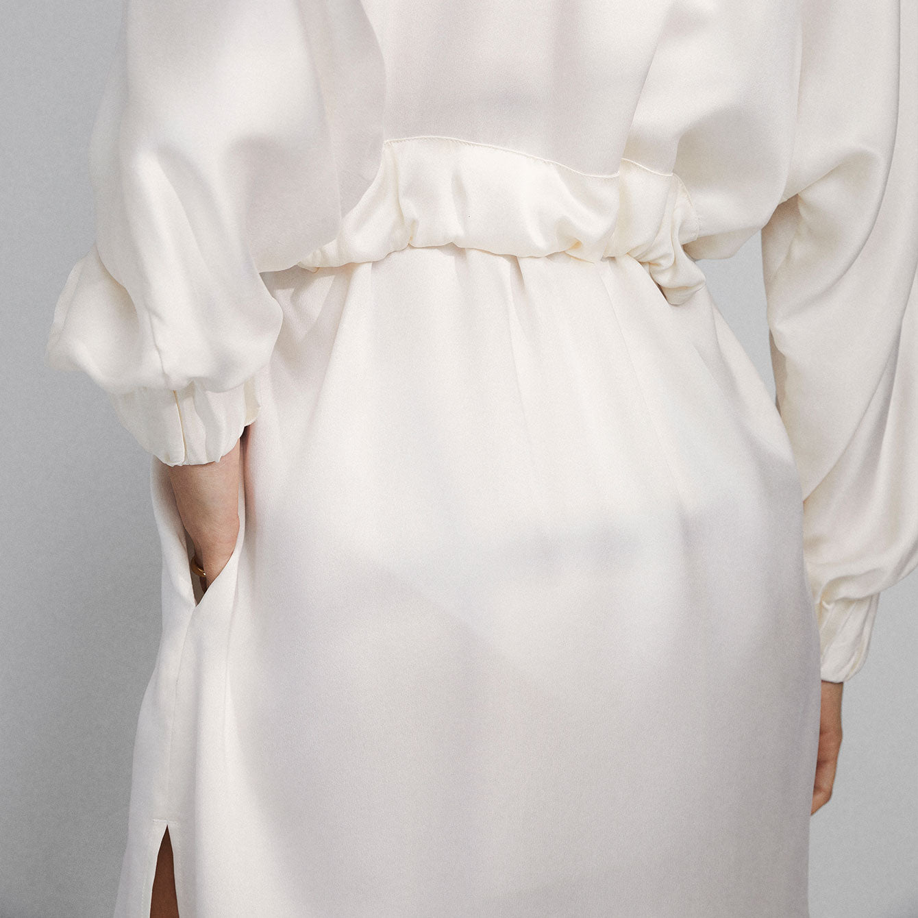 Lunya Sleepwear Washable Silk Robe - #Tranquil White