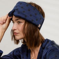 Lunya Pajamas Washable Silk Sleep Mask - #Blue Ellipsis