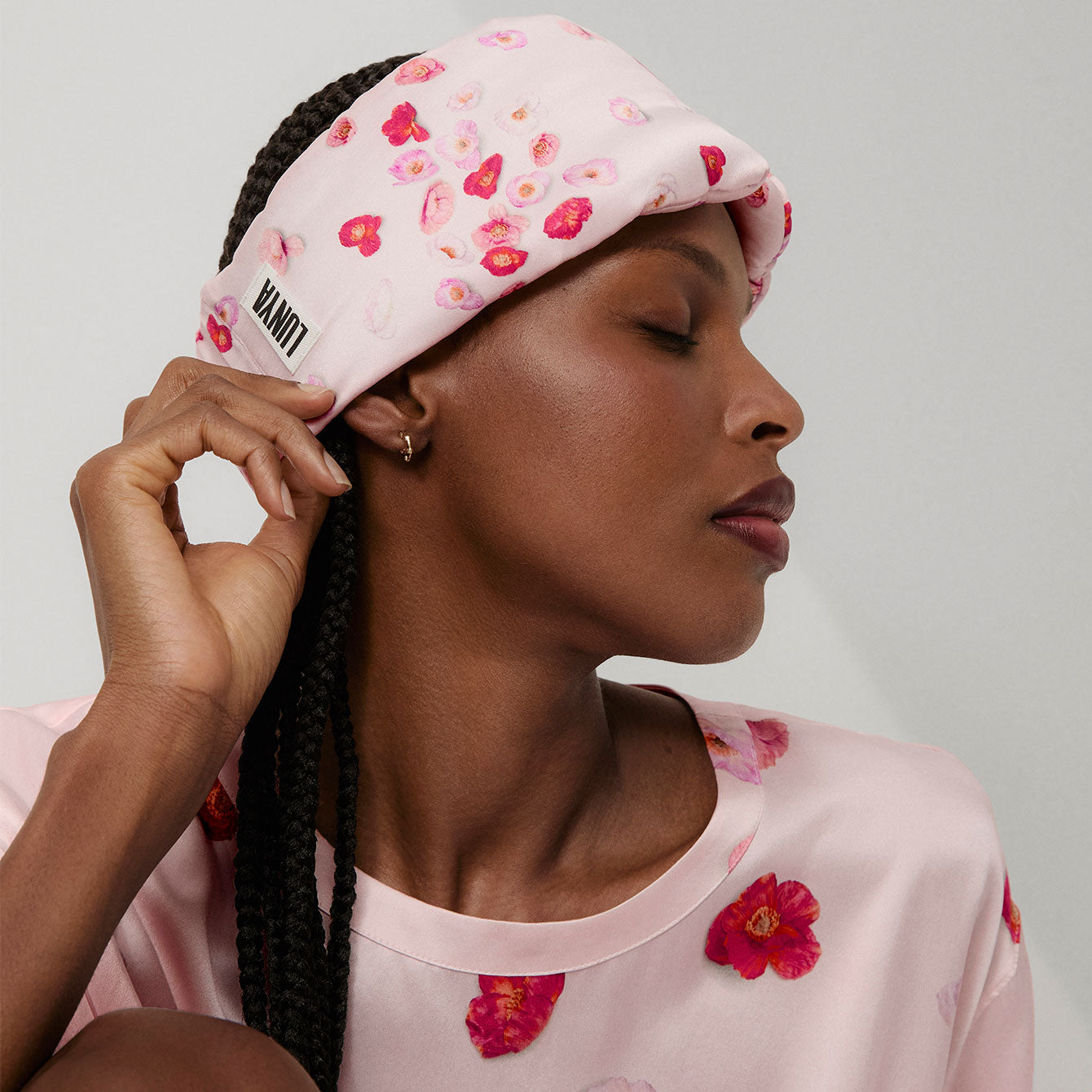 Lunya Pajamas Washable Silk Sleep Mask - #California Poppy