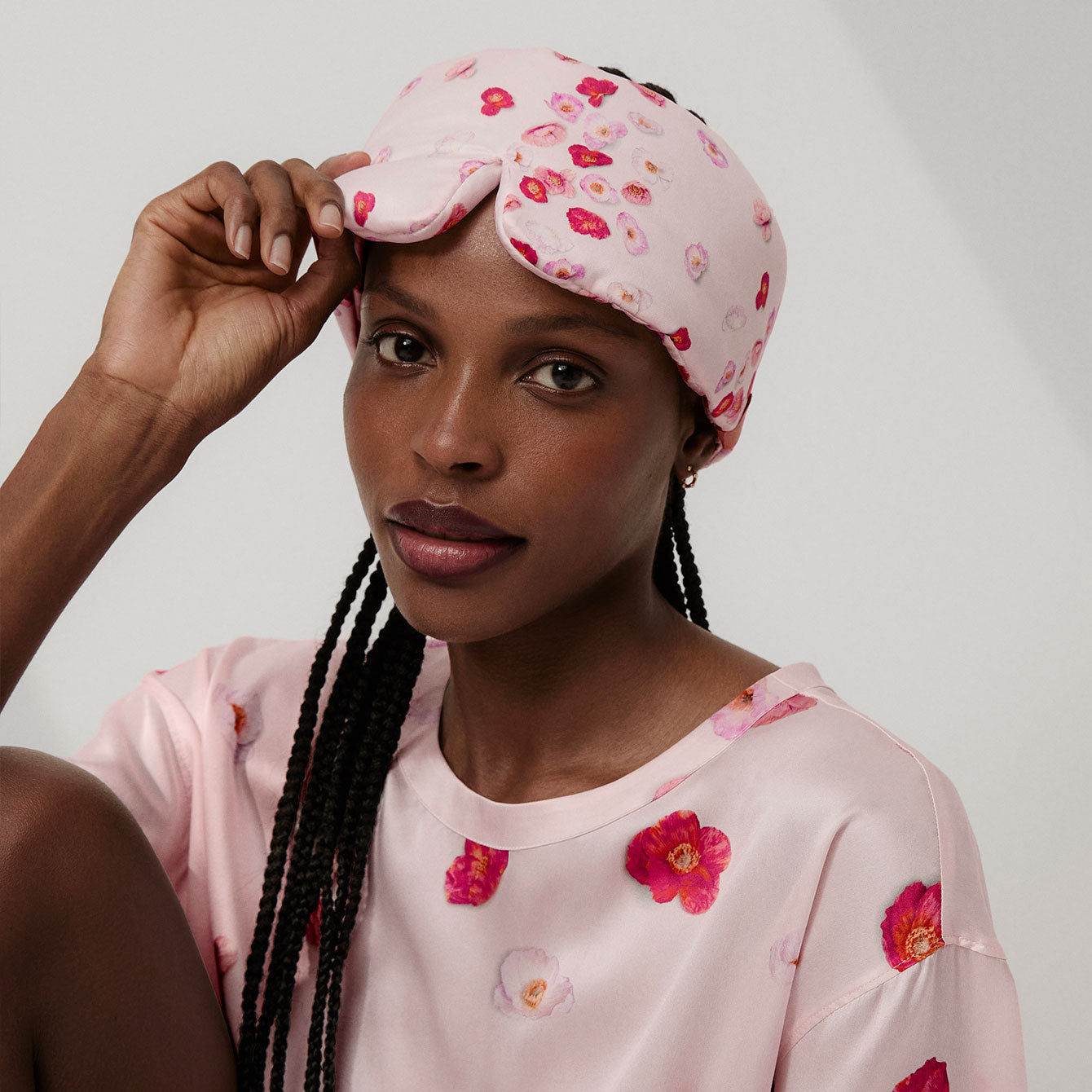 Lunya Pajamas Washable Silk Sleep Mask - #California Poppy