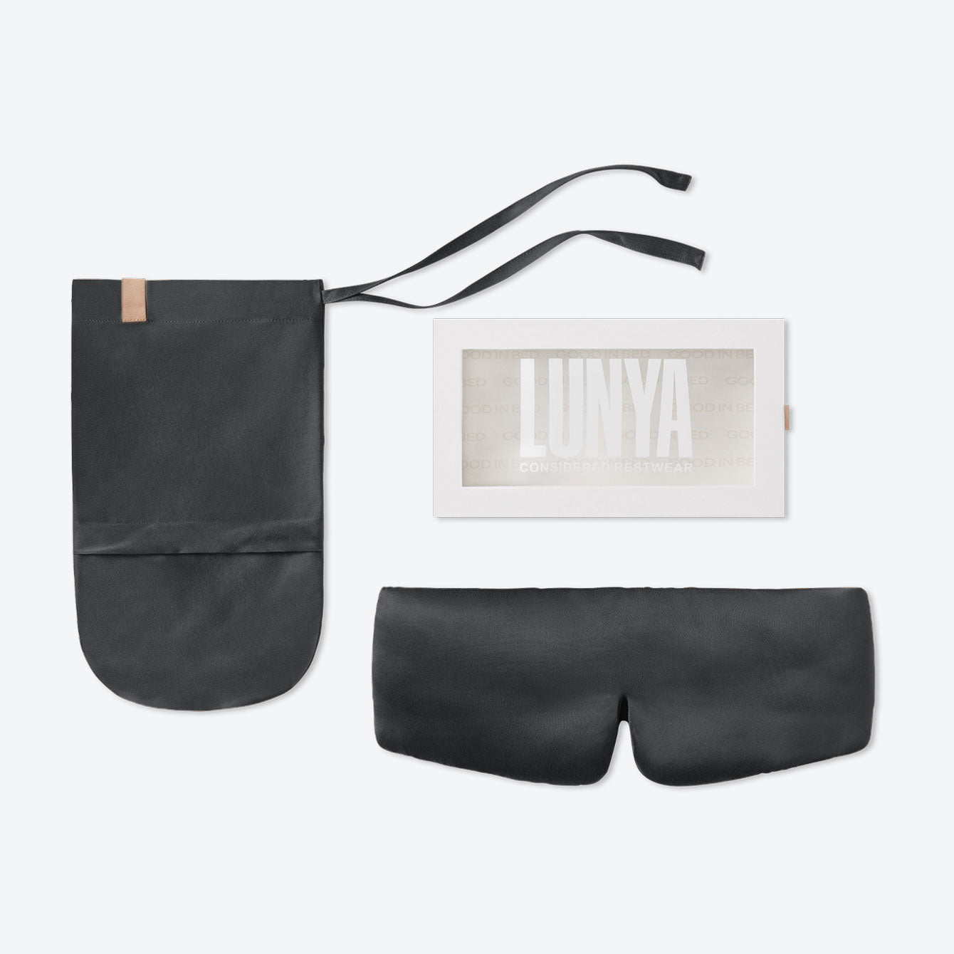 Lunya Weighted Washable Silk Sleep Mask - #Meditative Grey