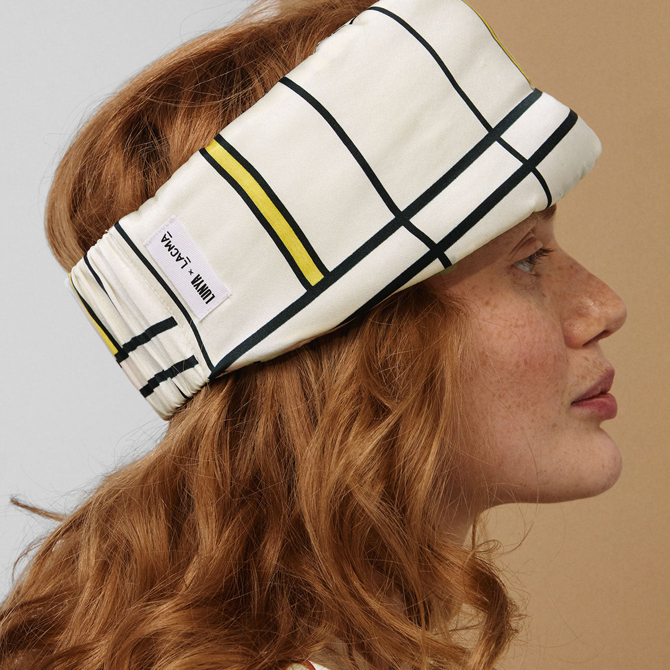 Lunya x LACMA Washable Silk Sleep Mask - #Mondrian Small