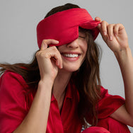 Lunya Washable Silk Sleep Mask - #Carmine Red