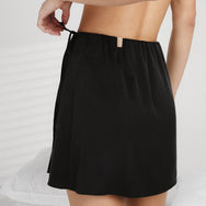 Washable Silk Sleep Skirt - #Immersed Black