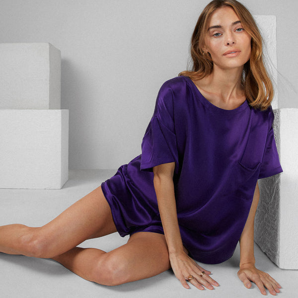 Washable Silk Tee Set