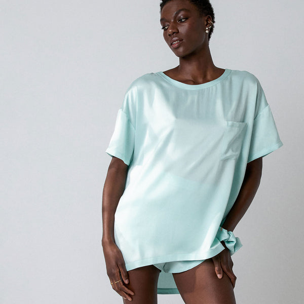 Washable Silk Tee Set
