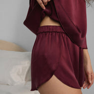 Lunya Pajamas Washable Silk Tulip Back Set - #Calliope Wine