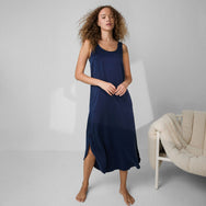 Washable Silk Tulip Dress - #Deep Blue