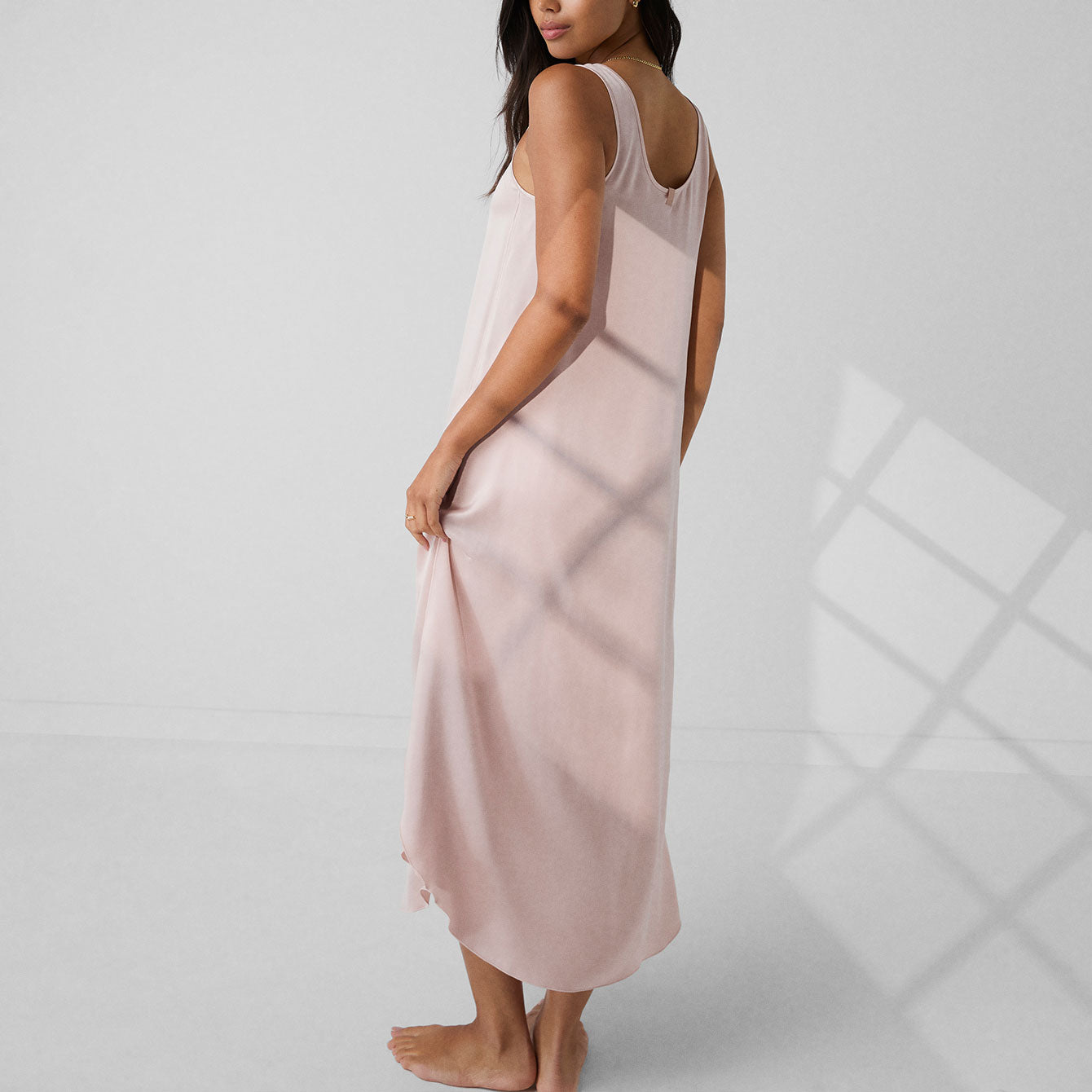 Lunya Pajamas Washable Silk Tulip Dress - #Delicate Pink