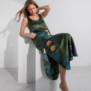 Washable Silk Tulip Dress - #Waterlily Large