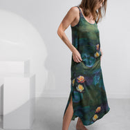 Washable Silk Tulip Dress - #Waterlily Large